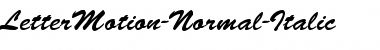 Download LetterMotion-Normal-Italic Font Download LetterMotion-Normal-Italic Font