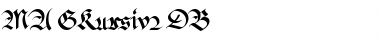 Download MA GKursiv2 DB Font Download MA GKursiv2 DB Font
