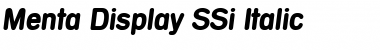 Download Menta Display SSi Font Download Menta Display SSi Font