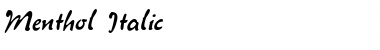 Download Menthol Font Download Menthol Font
