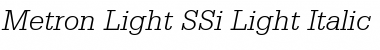 Download Metron Light SSi Font Download Metron Light SSi Font