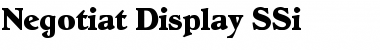 Download Negotiat Display SSi Font Download Negotiat Display SSi Font