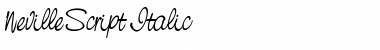 NevilleScript Italic Font