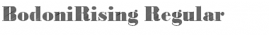 Download BodoniRising Font Download BodoniRising Font