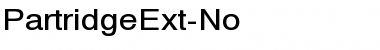 Download PartridgeExt-No Font Download PartridgeExt-No Font