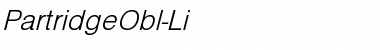 Download PartridgeObl-Li Font Download PartridgeObl-Li Font