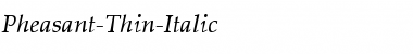 Download Pheasant-Thin-Italic Font Download Pheasant-Thin-Italic Font