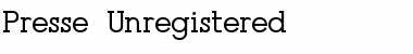 Download Presse (Unregistered) Font Download Presse (Unregistered) Font