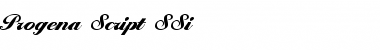 Download Progena Script SSi Font Download Progena Script SSi Font