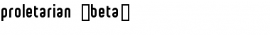 Download proletarian (beta) Font Download proletarian (beta) Font