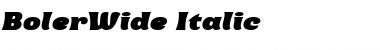 Download BolerWide Italic Font Download BolerWide Italic Font