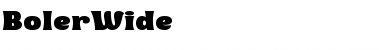 Download BolerWide Font Download BolerWide Font