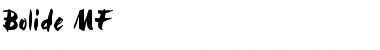 Download Bolide MF Font Download Bolide MF Font
