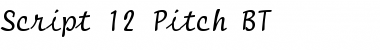 Download Script12 BT Font Download Script12 BT Font