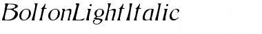 Download BoltonLightItalic Font Download BoltonLightItalic Font