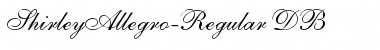 Download ShirleyAllegro DB Font Download ShirleyAllegro DB Font