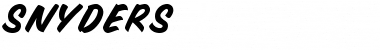 Download Snyders Font Download Snyders Font