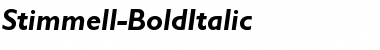 Download Stimmell-BoldItalic Font Download Stimmell-BoldItalic Font