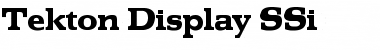 Download Tekton Display SSi Font Download Tekton Display SSi Font