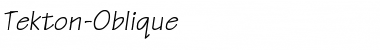 Tekton-Oblique Regular Font