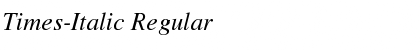 Times-Italic Font