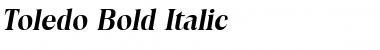 Toledo Bold Italic Font