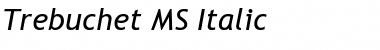 Trebuchet MS Italic Font