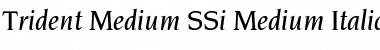 Trident Medium SSi Medium Italic Font