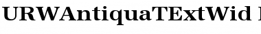 Download URWAntiquaTExtWid Font Download URWAntiquaTExtWid Font