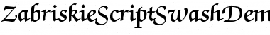 Download ZabriskieScriptSwashDemi DB Font Download ZabriskieScriptSwashDemi DB Font
