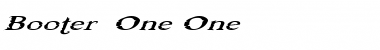 Download Booter - One One Font Download Booter - One One Font