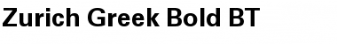 Download ZurichGreek BT Font Download ZurichGreek BT Font