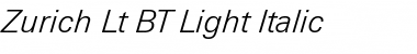 Download Zurich Lt BT Font Download Zurich Lt BT Font