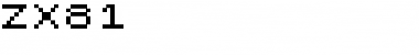Download ZX81 Font Download ZX81 Font