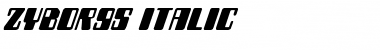 Download Zyborgs Italic Font Download Zyborgs Italic Font