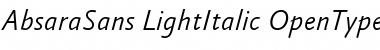 Download AbsaraSans-LightItalic Font Download AbsaraSans-LightItalic Font