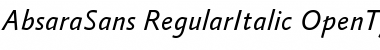 Download AbsaraSans-RegularItalic Font Download AbsaraSans-RegularItalic Font