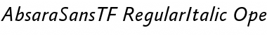Download AbsaraSansTF-RegularItalic Font Download AbsaraSansTF-RegularItalic Font
