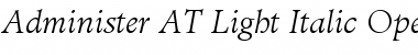 Download Administer AT Light Font Download Administer AT Light Font