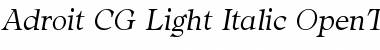 Download Adroit CG Light Font Download Adroit CG Light Font
