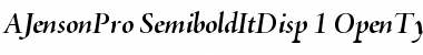 Adobe Jenson Pro Semibold Italic Display Font