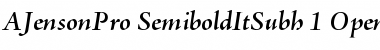 Adobe Jenson Pro Semibold Italic Subhead Font