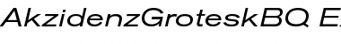 Akzidenz-Grotesk BQ Extended Italic Font