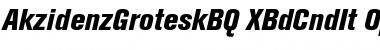Akzidenz-Grotesk BQ Extra Bold Condensed Italic Font