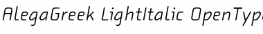 Download AlegaGreek-LightItalic Font Download AlegaGreek-LightItalic Font