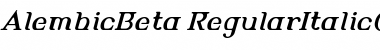 Download AlembicBeta-RegularItalicOne Font Download AlembicBeta-RegularItalicOne Font