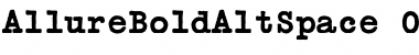 AllureBoldAltSpace Regular Font