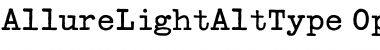 Download AllureLightAltType Font Download AllureLightAltType Font