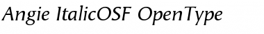 Angie ItalicOSF Font