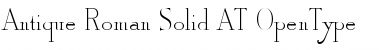 Download Antique Roman Solid AT Font Download Antique Roman Solid AT Font